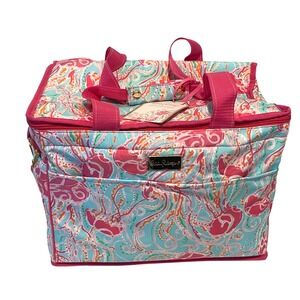 Lilly Pulitzer Insulated Cooler Bag OS Pink Blue Jellies Be Jammin Beach Picnic